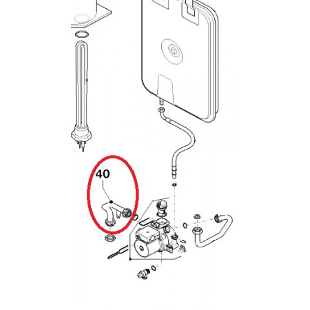 Трубка обратки для электрического котла Скат версия 13 R/R1 Protherm (0020094651)